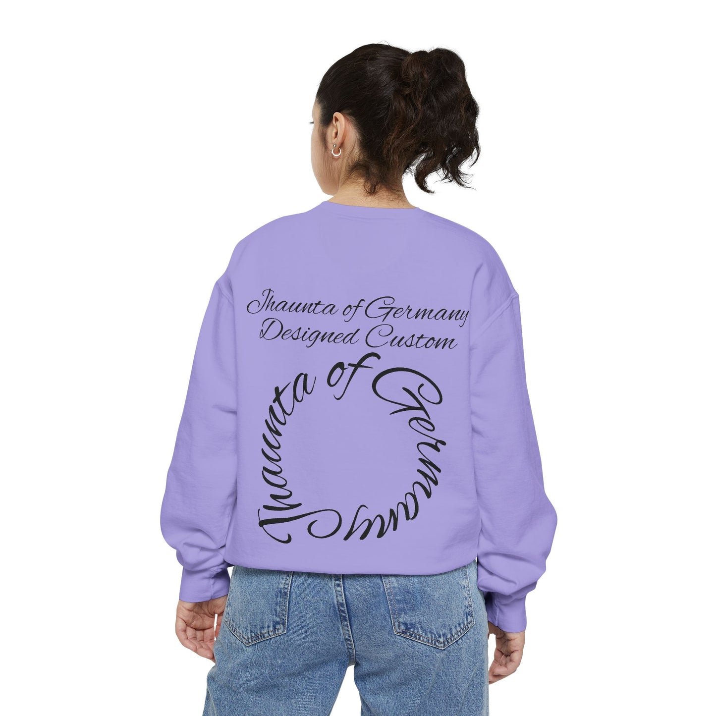 Jhaunta's designer's custom sweatshirt