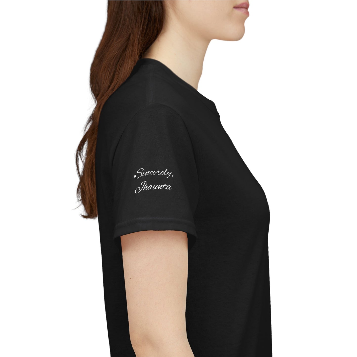 Jhaunta's Minimalist Statement Tee, Unisex Cotton Shirt, Casual Wear, Gift for Friends, Trendy Graphic T-Shirt, Everyday Fashion