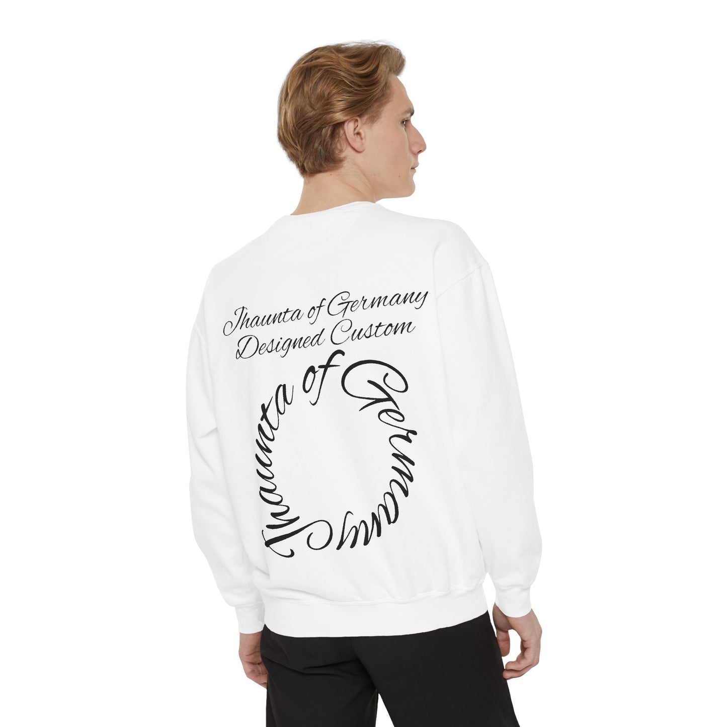 Jhaunta's designer's custom sweatshirt