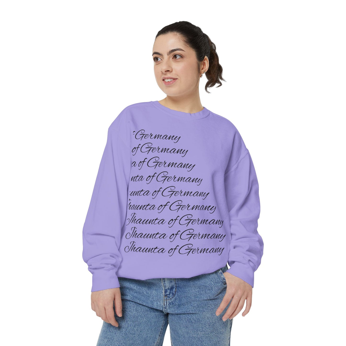 Jhaunta's designer's custom sweatshirt