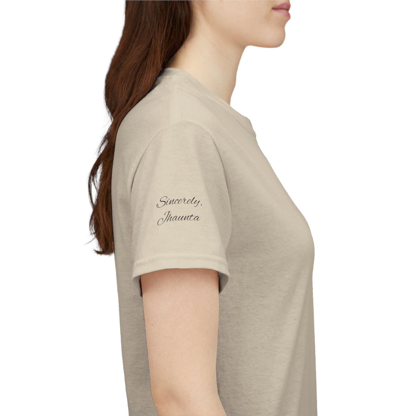 Jhaunta's Minimalist Statement Tee, Unisex Cotton Shirt, Casual Wear, Gift for Friends, Trendy Graphic T-Shirt, Everyday Fashion